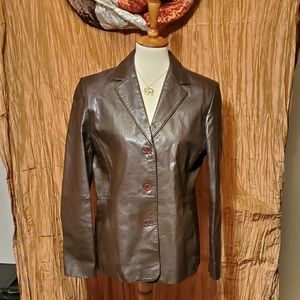 Amanda Smith Leather Jacket size 12